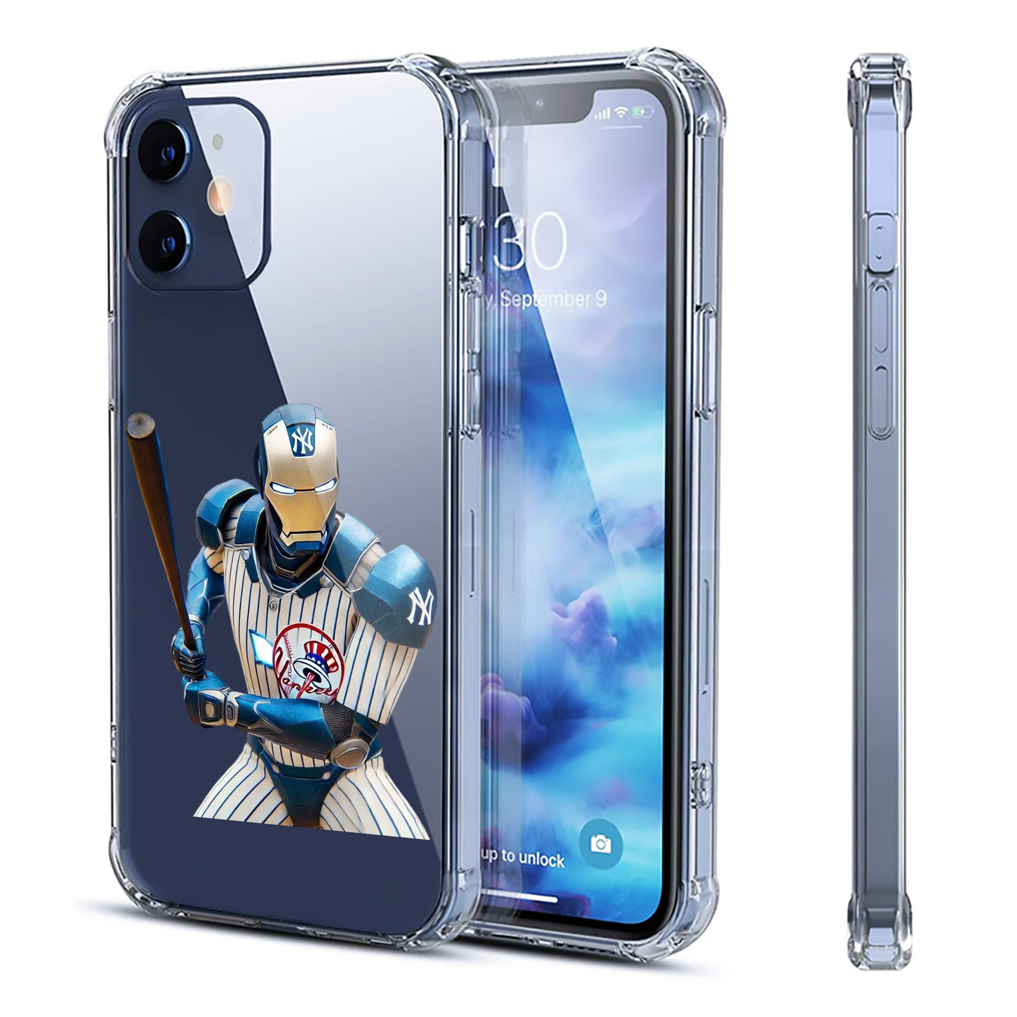 New York Yankees 283 Clear IPhone 12 Case – Soft TPU With UV Print – Enhanced Drop Protection, Precise Fit, Anti-Fingerprint, Customizable Design, Scratch-Resistant, Yellow-Resistant